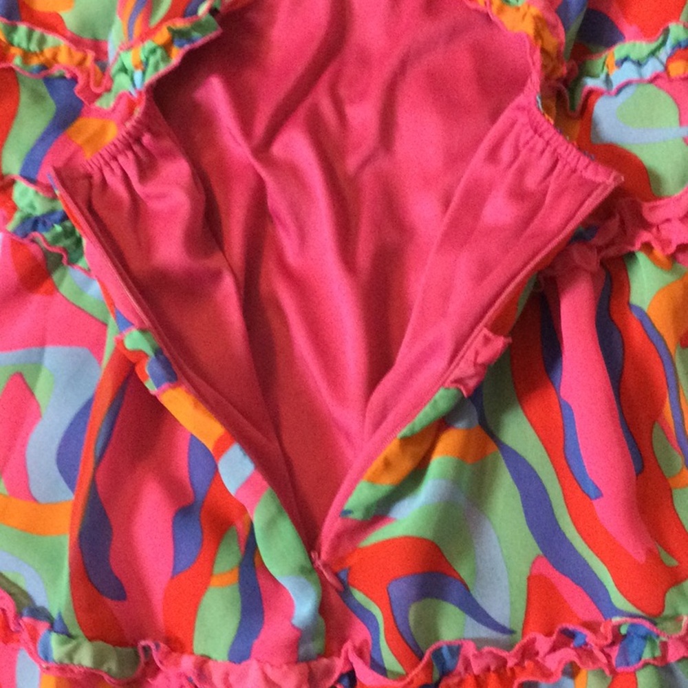 M Colorful Boho Ruffle Dress - Picture 10 of 16